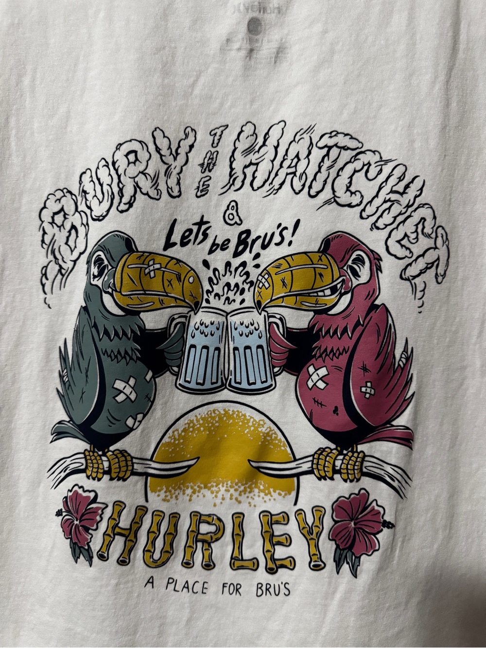 Hurley "Bury The Hatchet & Let’s Be Bru's" Men’s Graphic T-Shirt
Toucan graphic